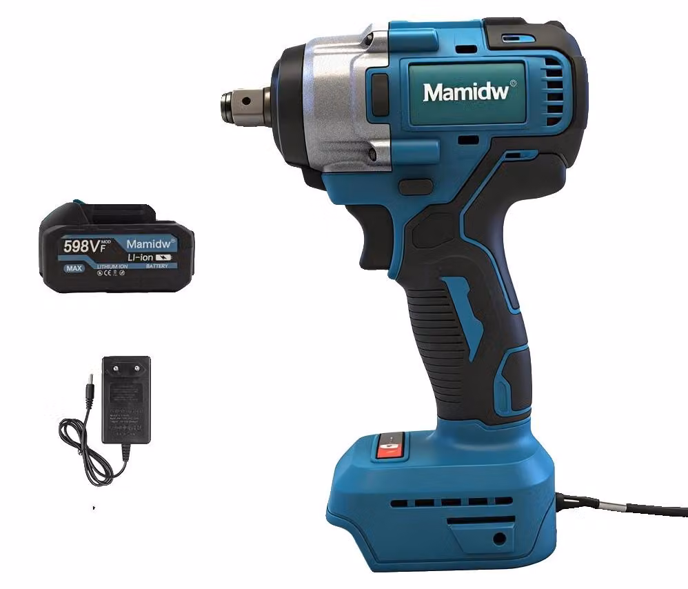 Avvitatore a impulsi, coppia di 900 Nm, design senza fili, set con 1 batteria