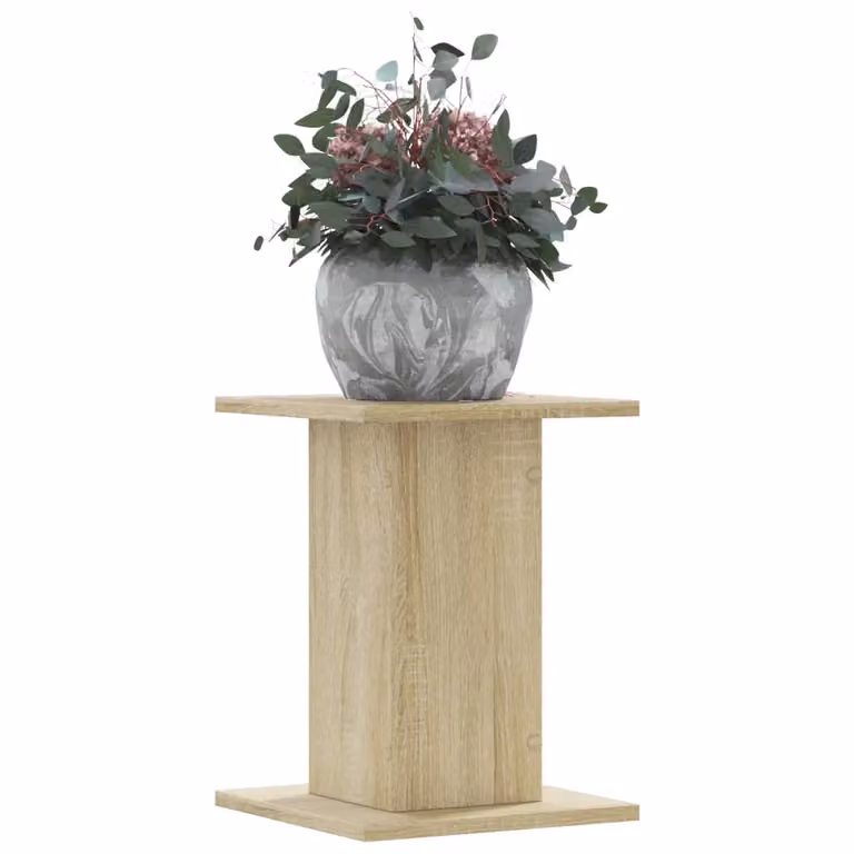Set di 2 supporti per piante vidaXL in legno color rovere sonoma, H 60 x L 40 x P 30 cm