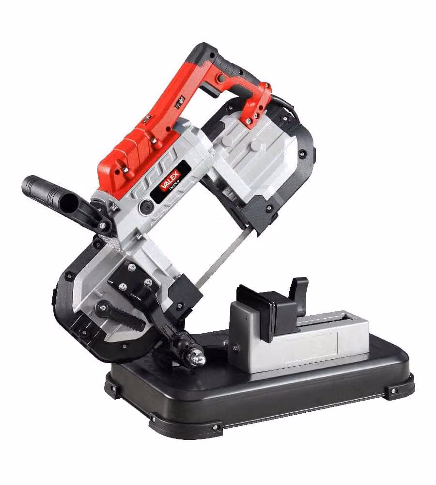 Valex Sega a Nastro Portatile TN1200 Rosso e Nero 1200W per Metallo