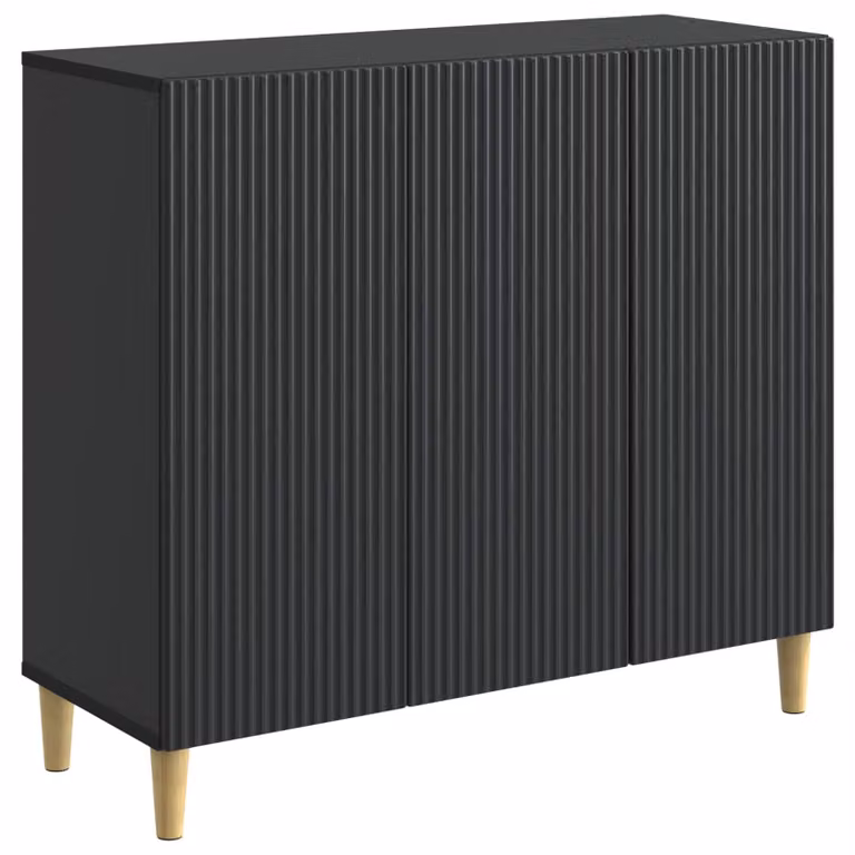 Credenza Nero 89 x 34,5 x 80 cm Legno ingegnerizzato