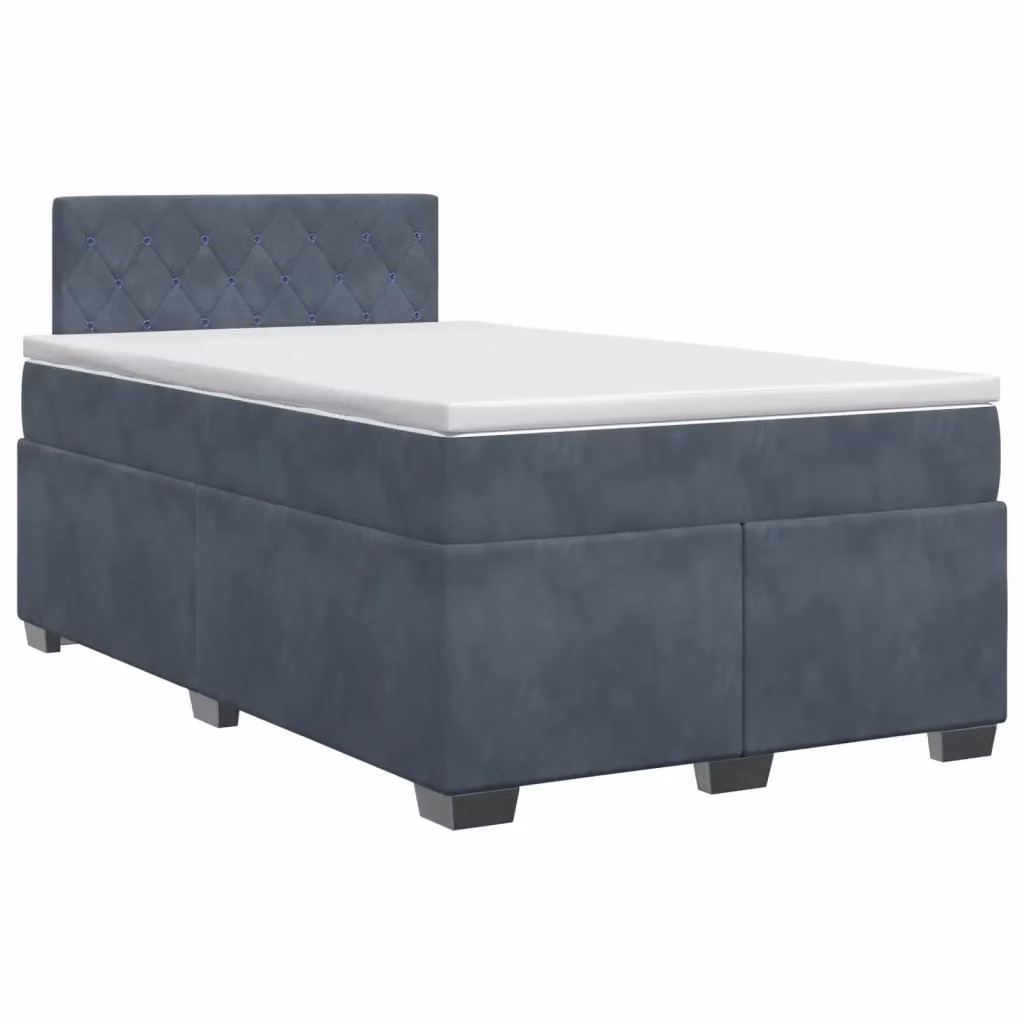 Letto box spring con materasso ibrido vidaXL in tessuto grigio scuro L/P: 120 x 200 cm – 2