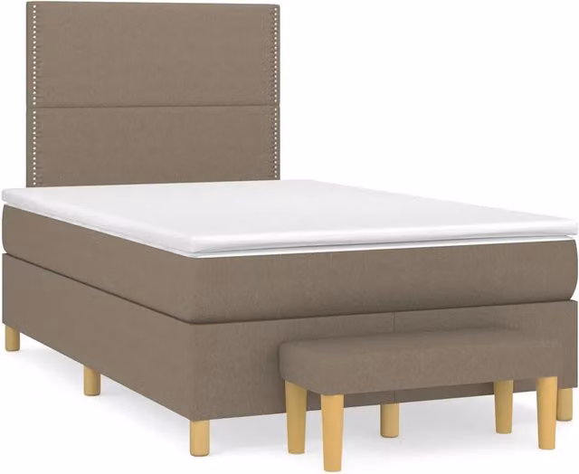 Giroletto a Molle con Materasso Tortora 120x190 cm in Tessuto 3270401