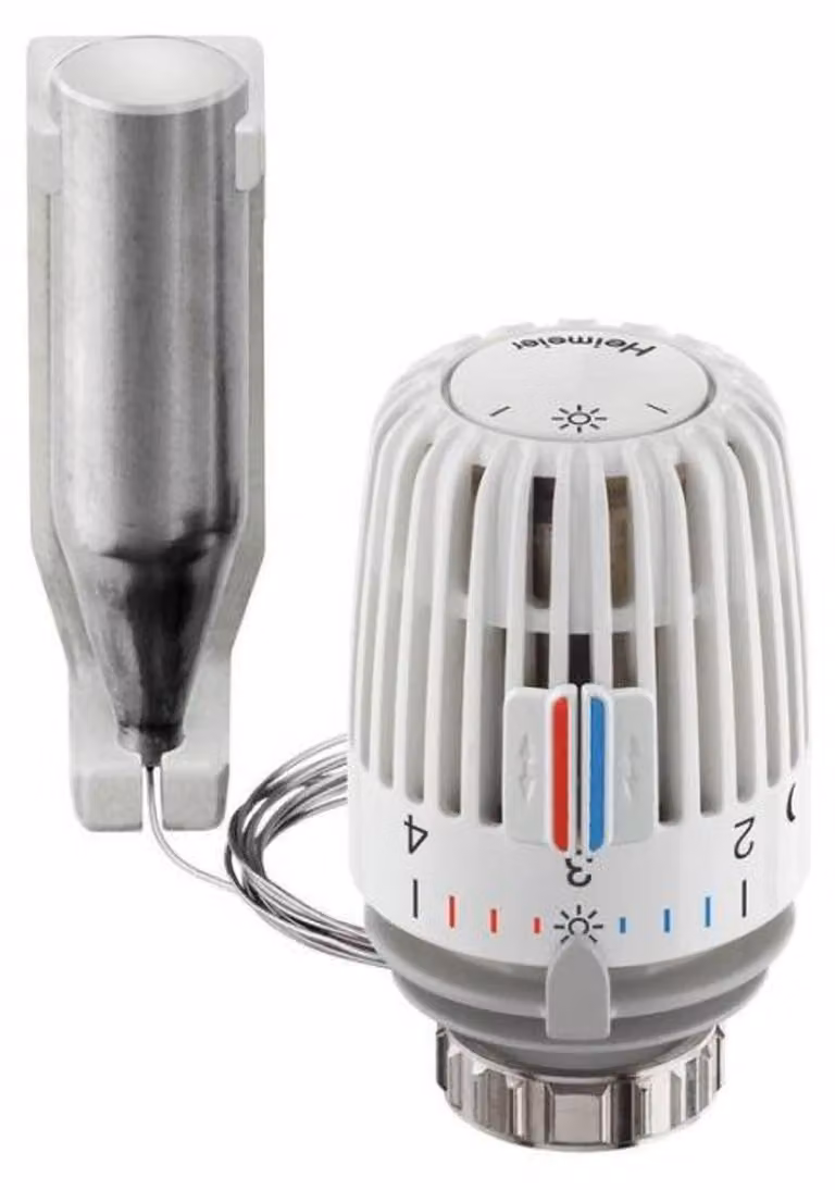 IMI Heimeier Thermostatkopf, Standard K-Kopf m. Fernf. weiß Kapillarrohr 2 m