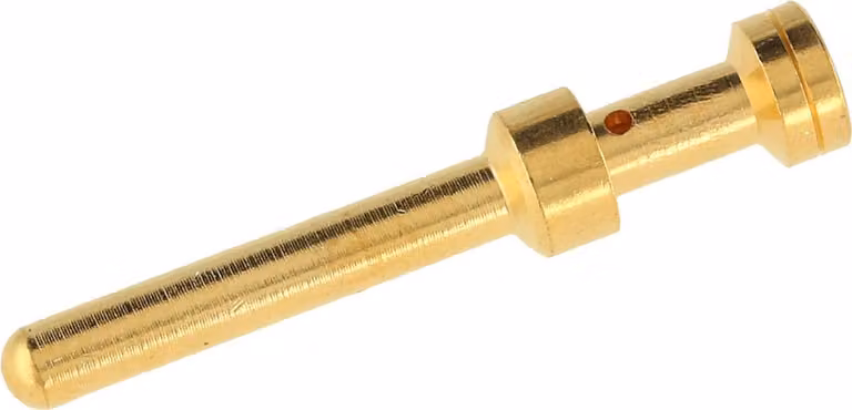 HARTING Contatto a crimpare E Perno di contatto (M) 0,75 mm² AWG18 oro, 1 pezzo Materiale lega di rame - 1 pezzo