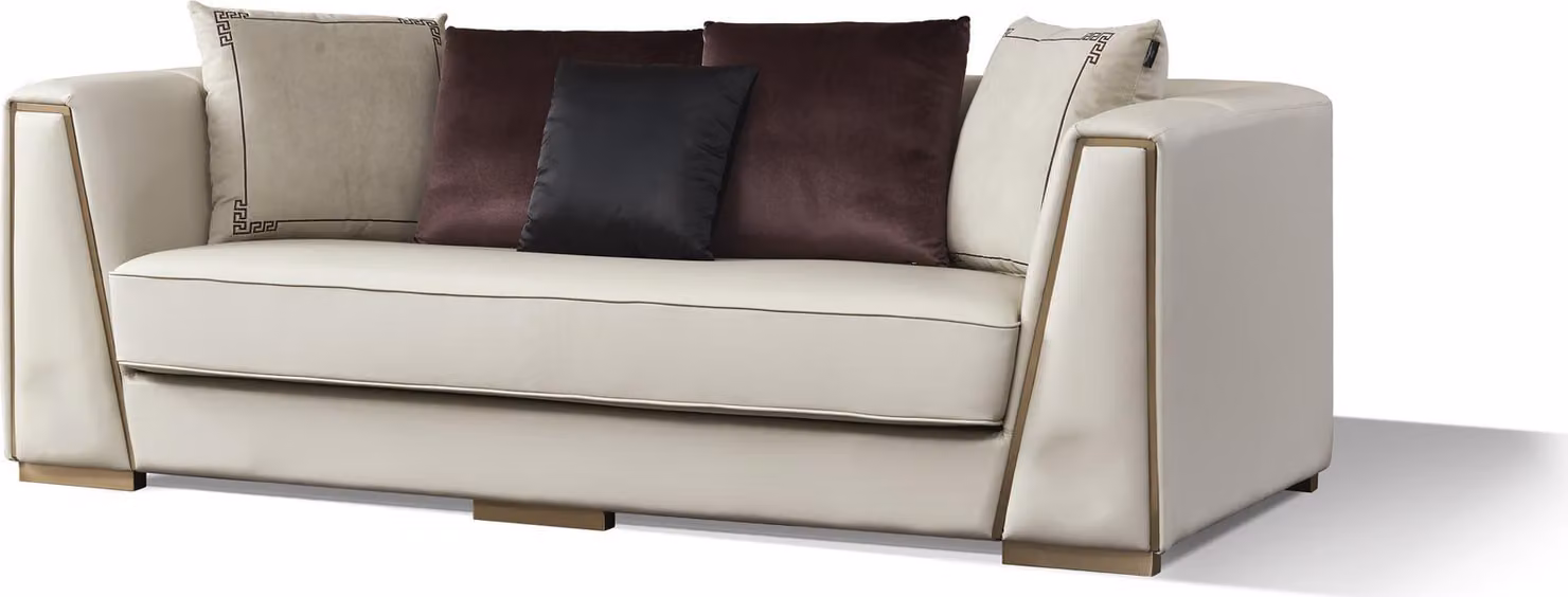 Leder Sofa Couch Polster Garnitur 3+2 Sitzer Couchen Sofas Garnituren Medusa