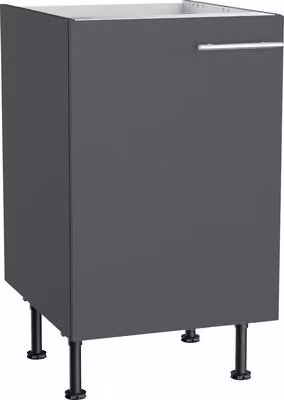 Lavello Optifit Ingvar420 LxPxH 50 x 58,4 x 87 cm antracite opaco smontato Cerniera reversibile KFIN SPL506-8+