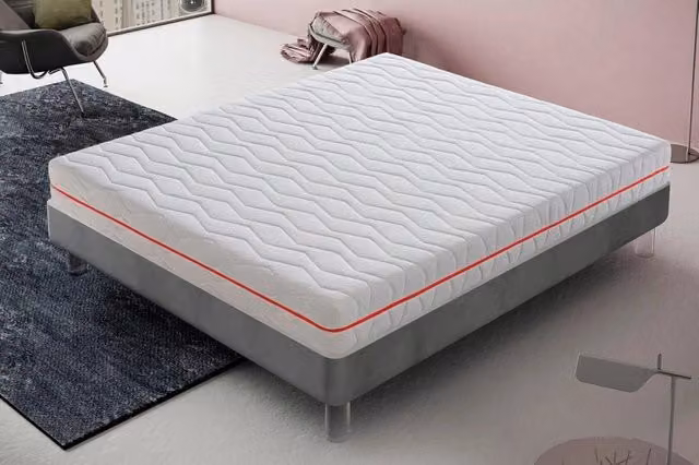 Materasso KingDream in Memory Foam Bianco L: 120 cm, P: 190 cm, H: 20 cm con Rivestimento Sfoderabile e Antibatterico