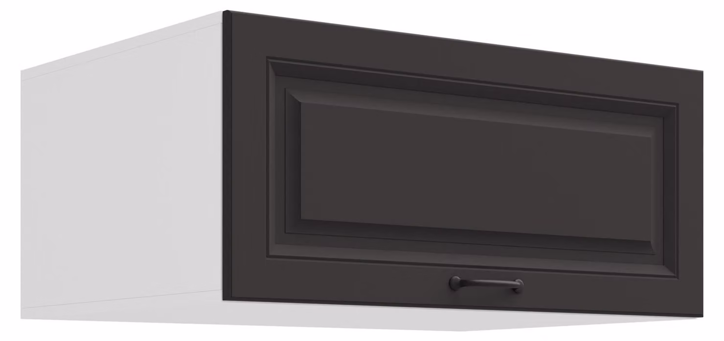 Credenza alta da 80 cm STILO Grigio + Bianco Angolo cottura Blocco cucina Cucina in stile rustico