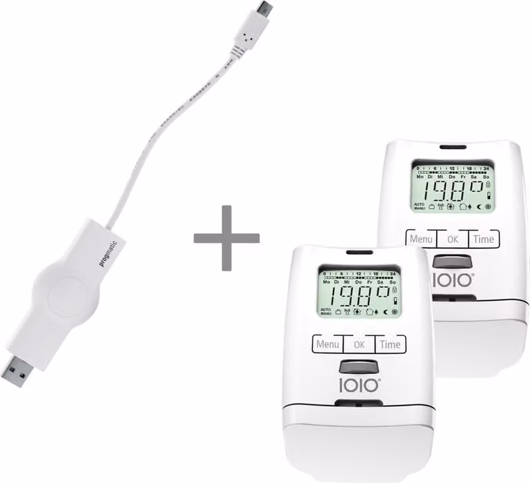 Set risparmio termostato per radiatori 2x HT 2000 + chiavetta di programmazione PROGmatic