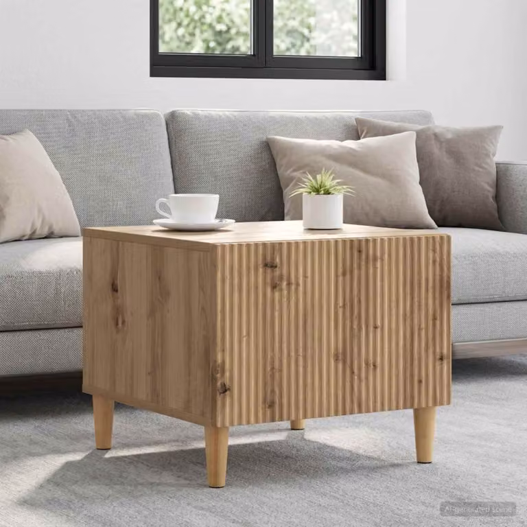 vidaXL Tavolino da salotto in stile scandinavo color rovere, L: 49 cm, P: 50 cm, H: 40 cm