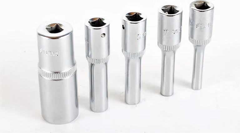 SALTUS Set di chiavi a bussola da 1/4" 3-14 mm a doppio esagono 5 pezzi lunghi