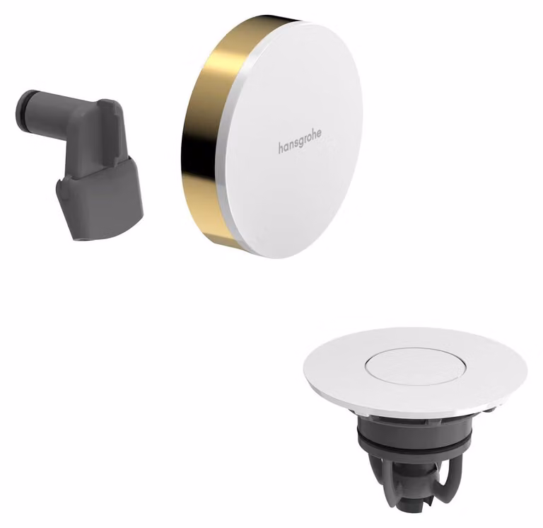 hansgrohe Exafill Set de finition Bec déverseur pour baignoire, garniture d'écoulement et de trop-plein, 58119990, 58119990