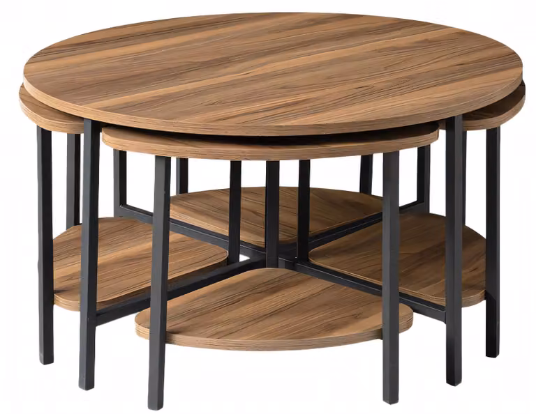 Eleganter brauner Holz-Couchtisch mit stilvollem Design