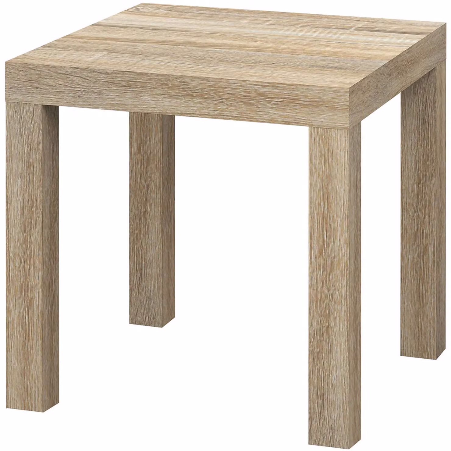 VESTIAMO CASA Tavolino quadrato moderno in legno e MDF beige L/P/H: 45 x 45 x 45 cm