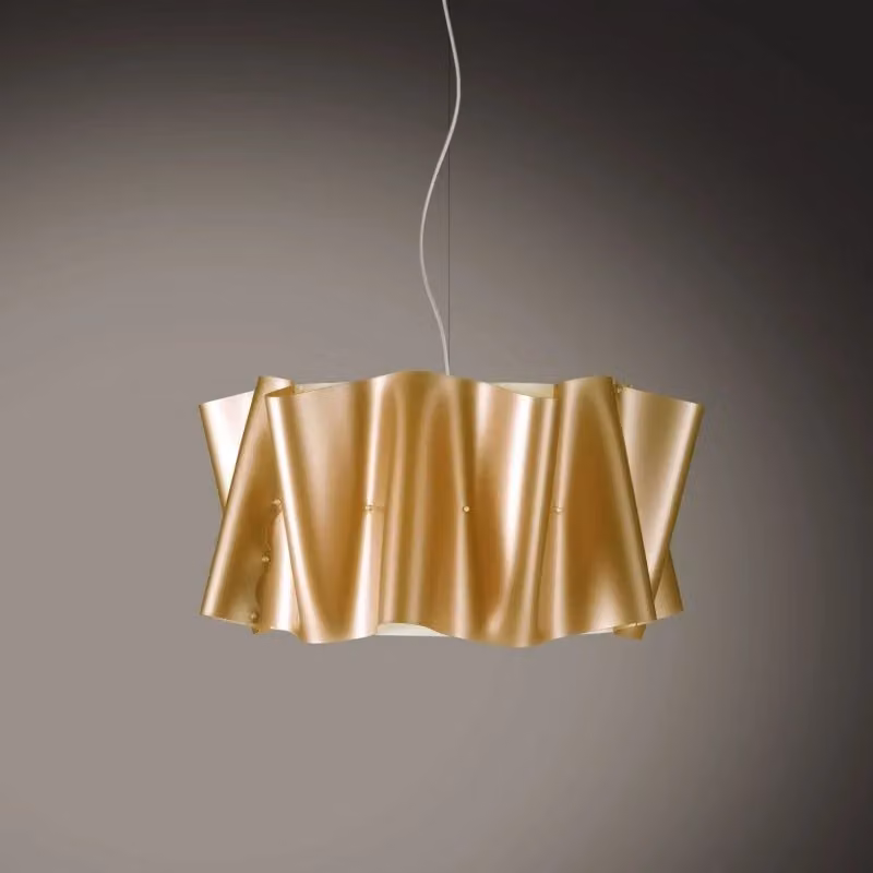 Lampada a sospensione New Gold IPERBRIKO in metallo cromato e oro, L: 50 cm, H: 27 cm – 2