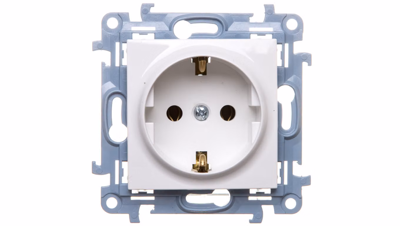 Simon 10 Presa singola SCHUKO bianca 16A 250V IP20 CGSZ1.01/11