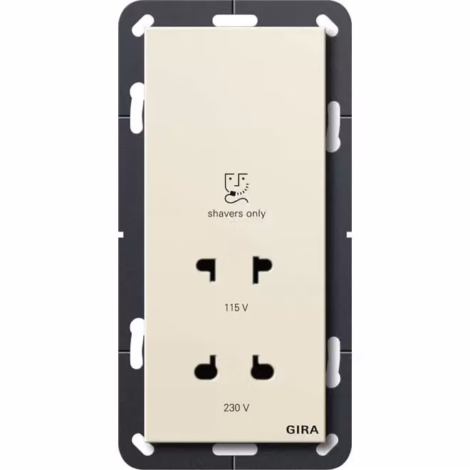 Gira 282001 Presa per rasoio Sistema 55 Bianco crema
