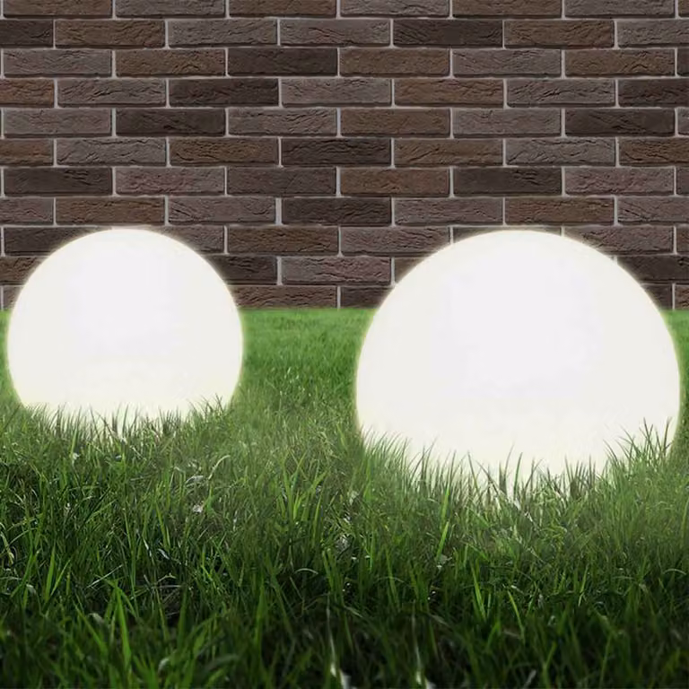vidaXL Set Lampade a LED Sferiche 4 pz 30 cm in PMMA