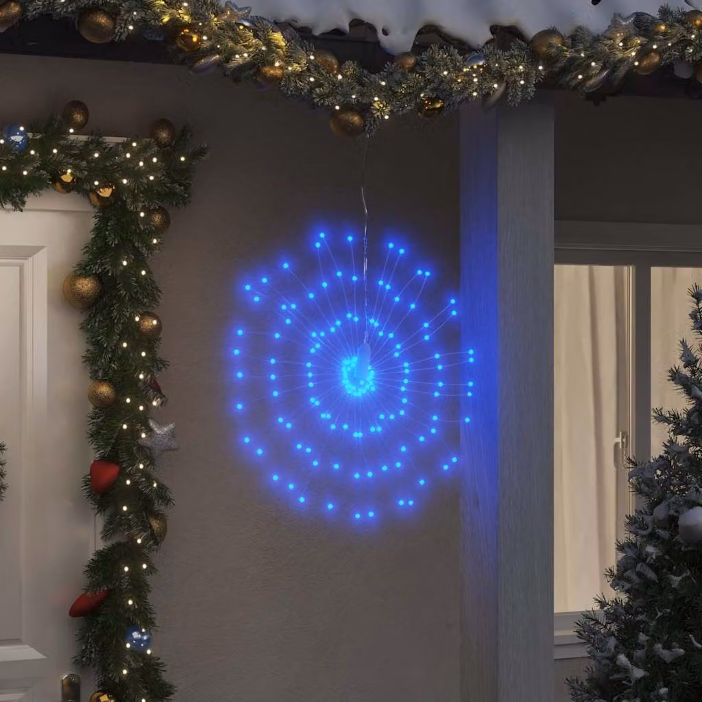 Illuminazione di Natale Galassia vidaXL con 140 LED Blu, Telecomando e Timer, Altezza: 17 cm