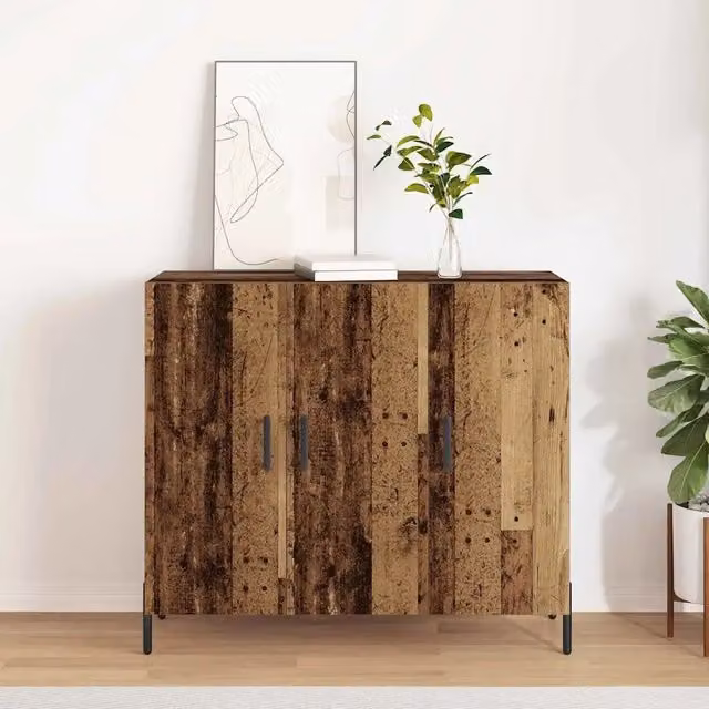 Credenza Buffet Armadio da Cucina vidaXL in Legno Marrone, L 90 x P 34 x H 80 cm – 1