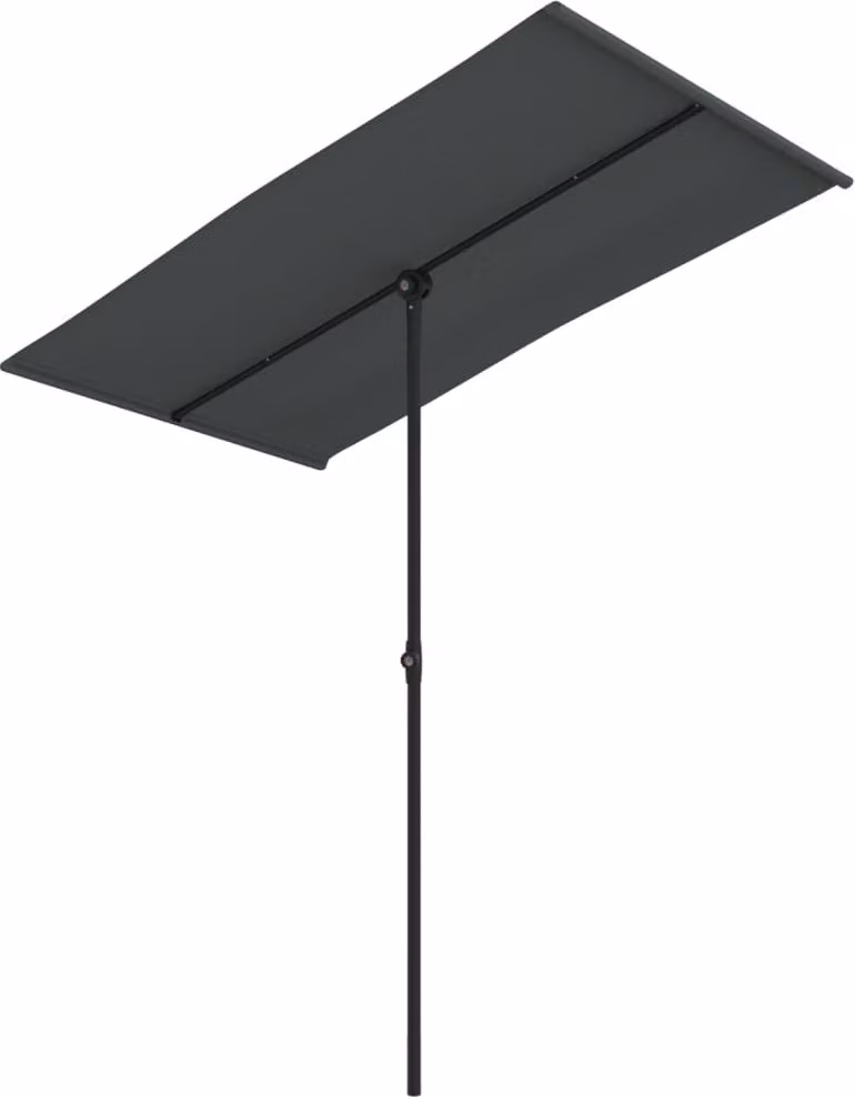 Ombrellone da Giardino Palo in Alluminio 180x110cm Antracite