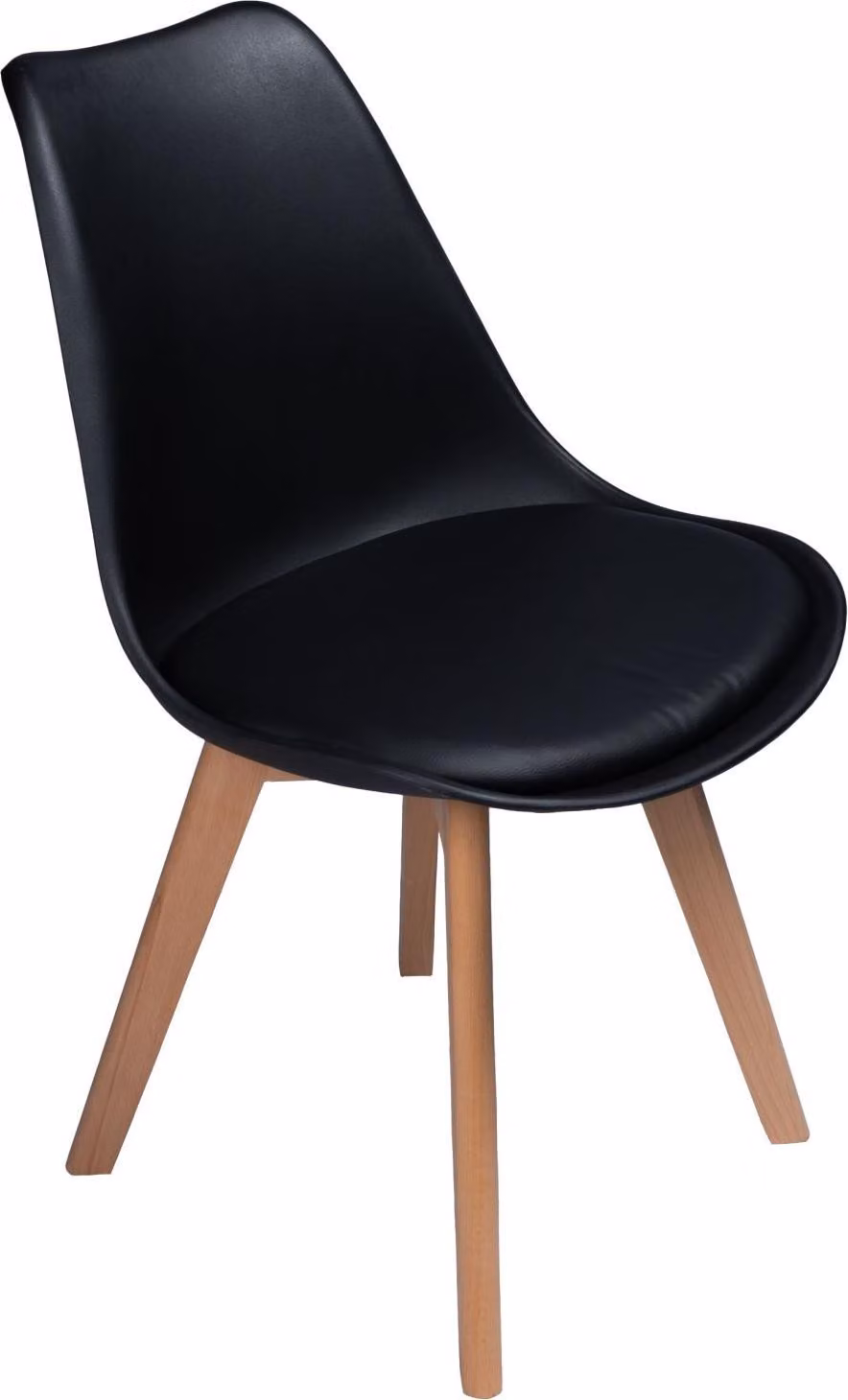 Sedia con cuscino in stile scandinavo moderno per soggiorno sala da pranzo cucina nero