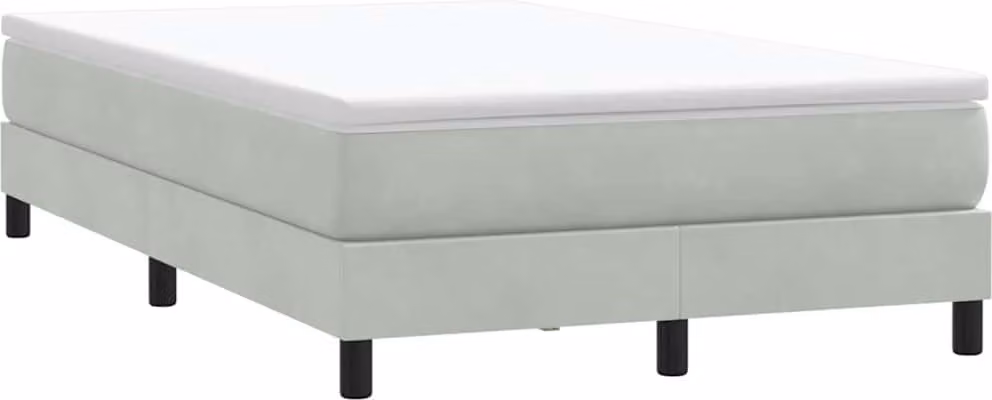 Maison Exclusive - Giroletto Molle senza Materasso Grigio Chiaro 120x210cm Velluto