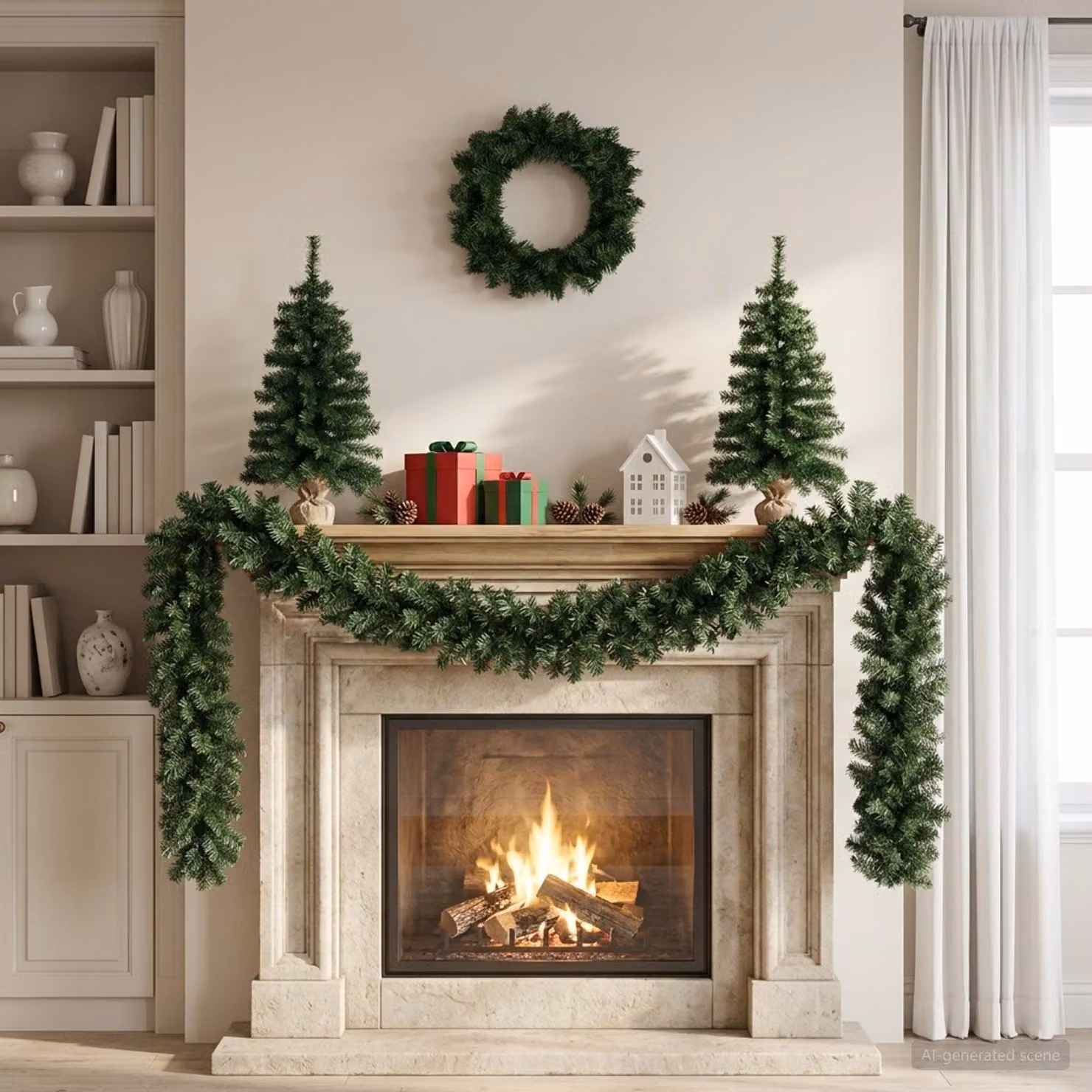 vidaXL Set mini alberi di Natale 45 cm PVC Verde
