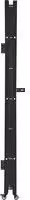 Barriera di sicurezza pieghevole MERKLOOS in acciaio inossidabile nero con ruote inclinabili, L: 126 cm, H: 197 cm