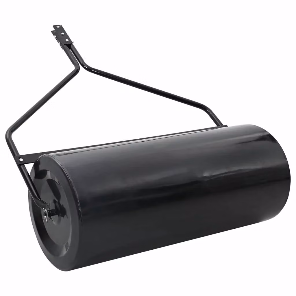Rullo per Giardino Manuale vidaXL in Acciaio Nero L: 120 cm, H: 99 cm, Capacità: 110 L – 2