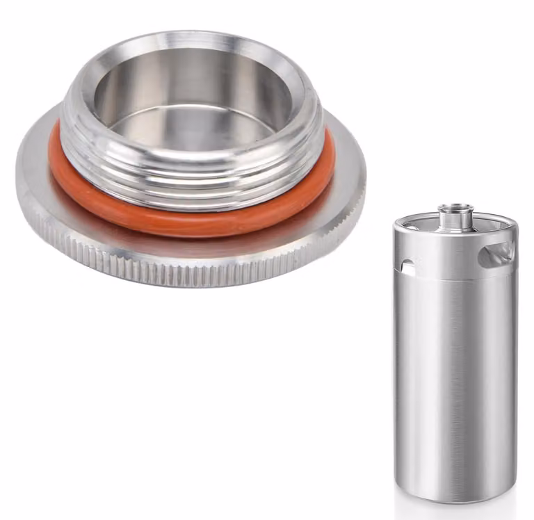 Tappo di ricambio in acciaio inossidabile per fusti, con guarnizione, compatibile con fusti da 2L/3,6L/5L