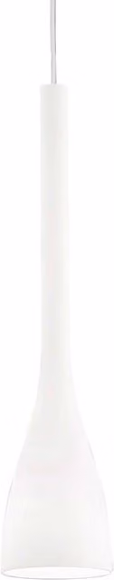 Lampada a sospensione Ideal Lux Flut bianca in metallo e vetro con altezza regolabile