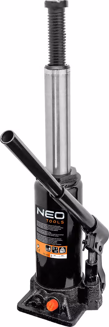 Cric per auto NEO TOOLS, sollevamento a colonna, portata 2 t, 181-345 mm, peso 2,5 kg, in acciaio, per servizi automobilistici e industriali
