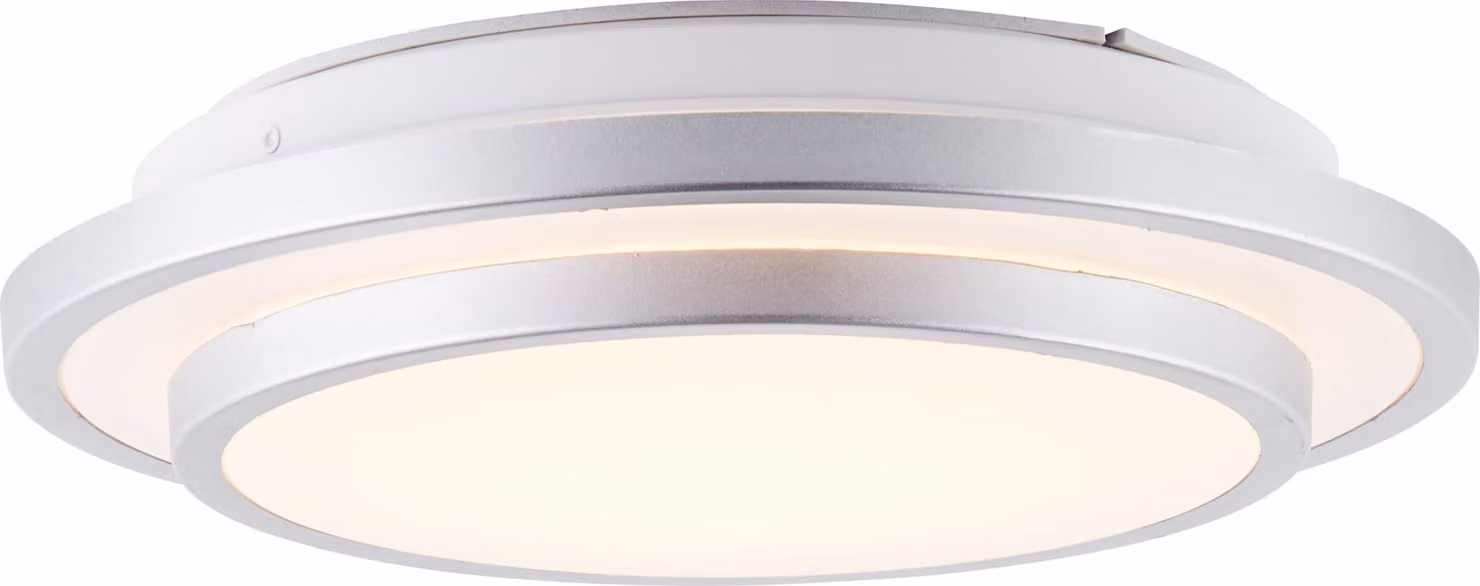 BRILLIANT LUCIANO Plafoniera LED Ø 28 cm metallo plastica alluminio bianco