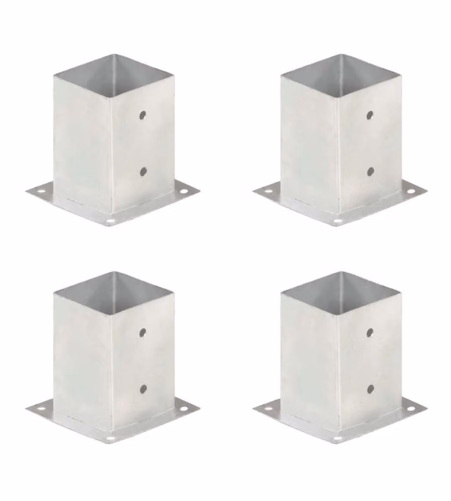Ancoraggi Pali 4 pz in Metallo Zincato 101 mm