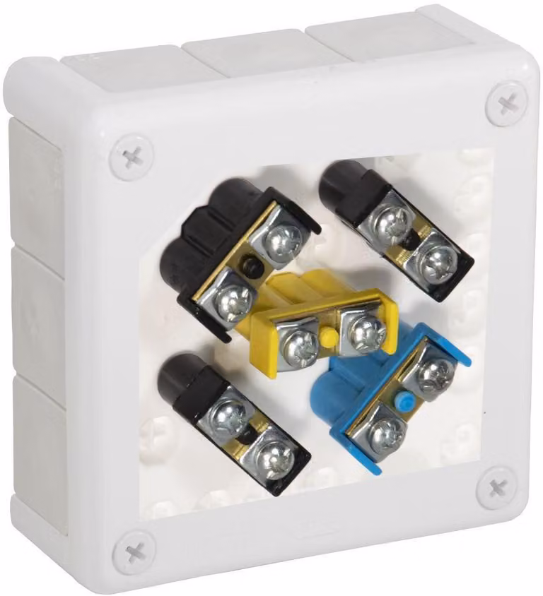 Scatola da incasso con morsetti 12 ingressi VIPLAST VP-51 BIANCA IP55 118x118x46mm 051-51