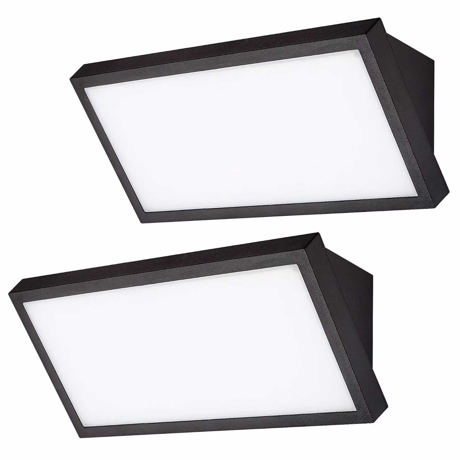 2 lampade LED Rabalux Rapla2, 18 W, colore nero, grado di protezione IP65, classe di efficienza energetica F, temperatura di colore regolabile da 2700 a 6500 K, codice prodotto 77150