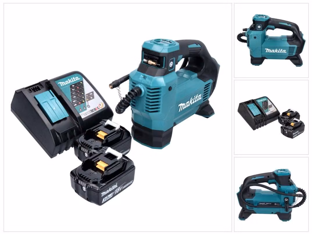 Compressore a batteria Makita DMP 181 RF 18 V 11,1 bar + 2x batteria ricaricabile 3,0 Ah + caricabatterie