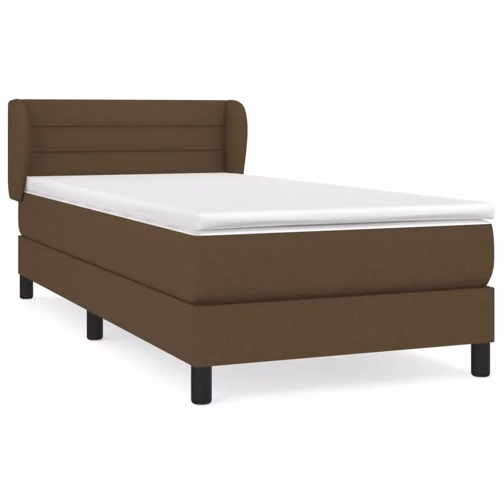 Letto Ibrido vidaXL con Giroletto a Molle e Materasso, Marrone e Bianco, L/P/H: 203 x 103 x 88 cm – 2
