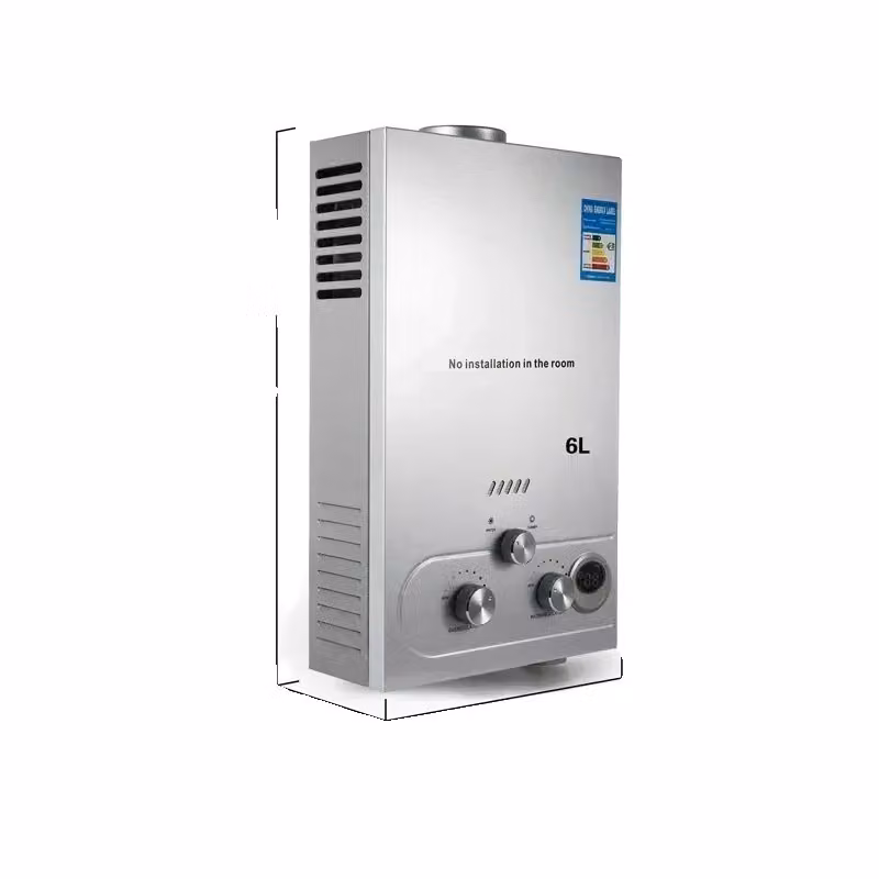 Scaldabagno a GPL, design a scaldabagno istantaneo portatile, protezioni di sicurezza multiple, uscita 8-18L/min, 256" x 137" x 63"