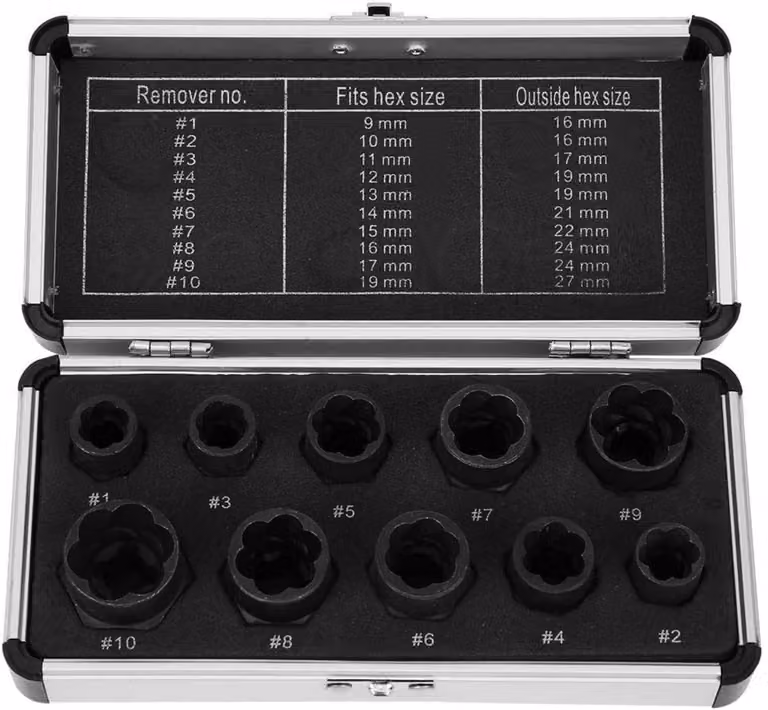 Solidchoice - Set di 10 estrattori per bulloni e viti danneggiati