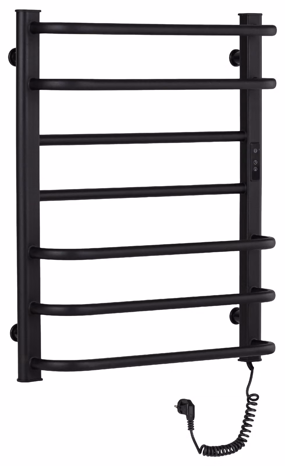 Scaldasalviette elettrico Ricardo, con display - 126 W - nero opaco - 660x550 mm