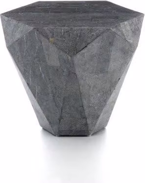 Tavolino Diamond Small Stones in pietra naturale grigia L/P/H: 60 x 60 x 50 cm