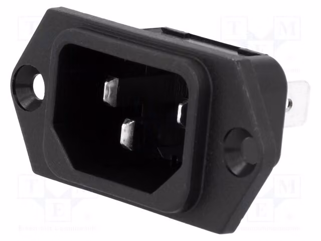 1 connettore: per alimentazione AC, connettore maschio 10A, codice 6100.3300, tipo: presa