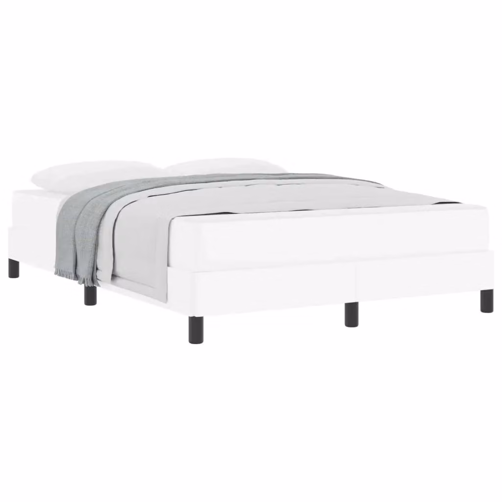 Struttura letto imbottita vidaXL in tessuto bianco, L 140 x P 200 cm – 2