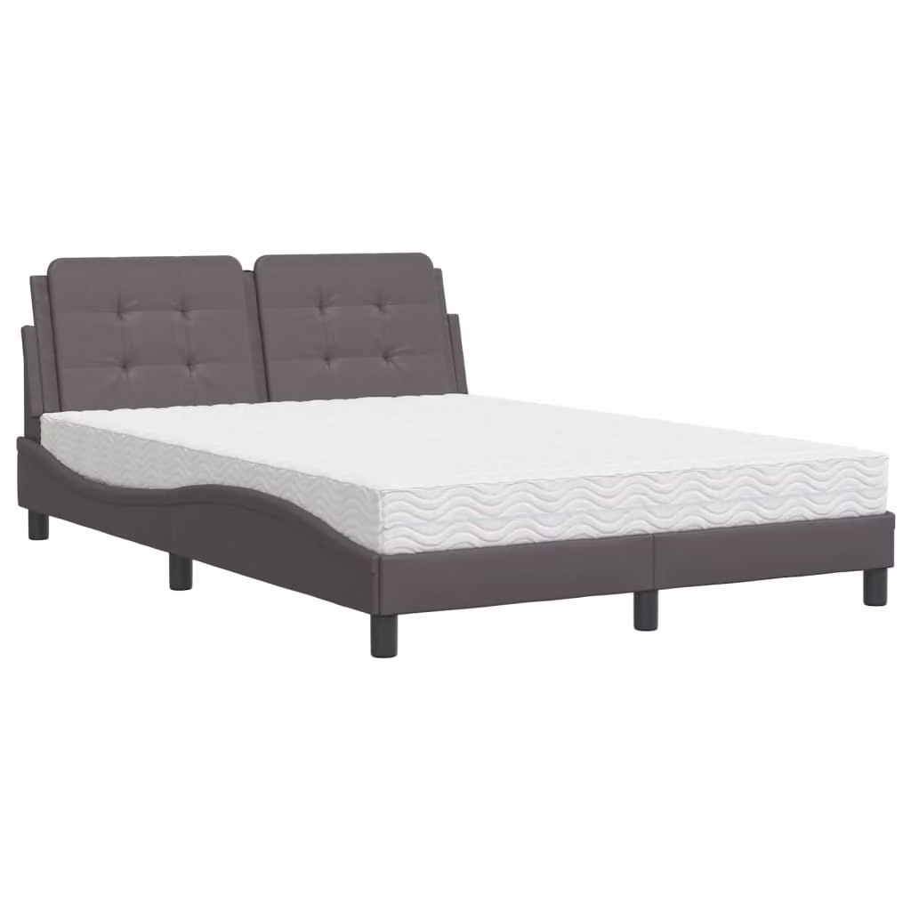 Giroletto senza Materasso Zadar Grigio 140x190 cm in Pelle finta