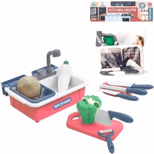Set da cucina con lavello e scolapiatti, 12 pezzi - Trifox