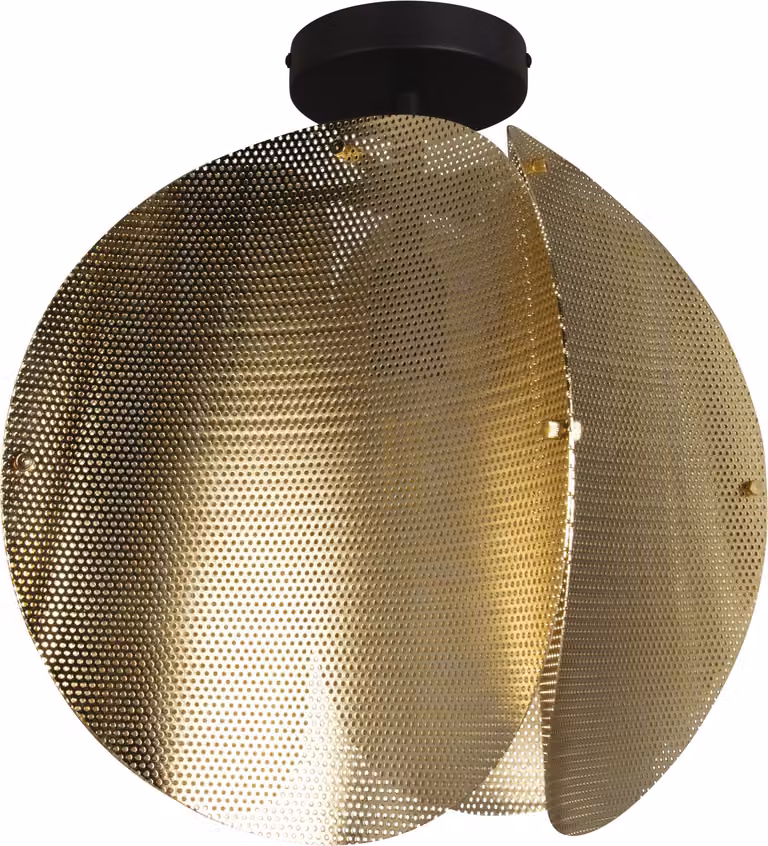 OSRAM Decor Folded Globe Lampada da soffitto E27, 380 mm, oro, acciaio elettroplaccato, industriale, lampada da incasso
