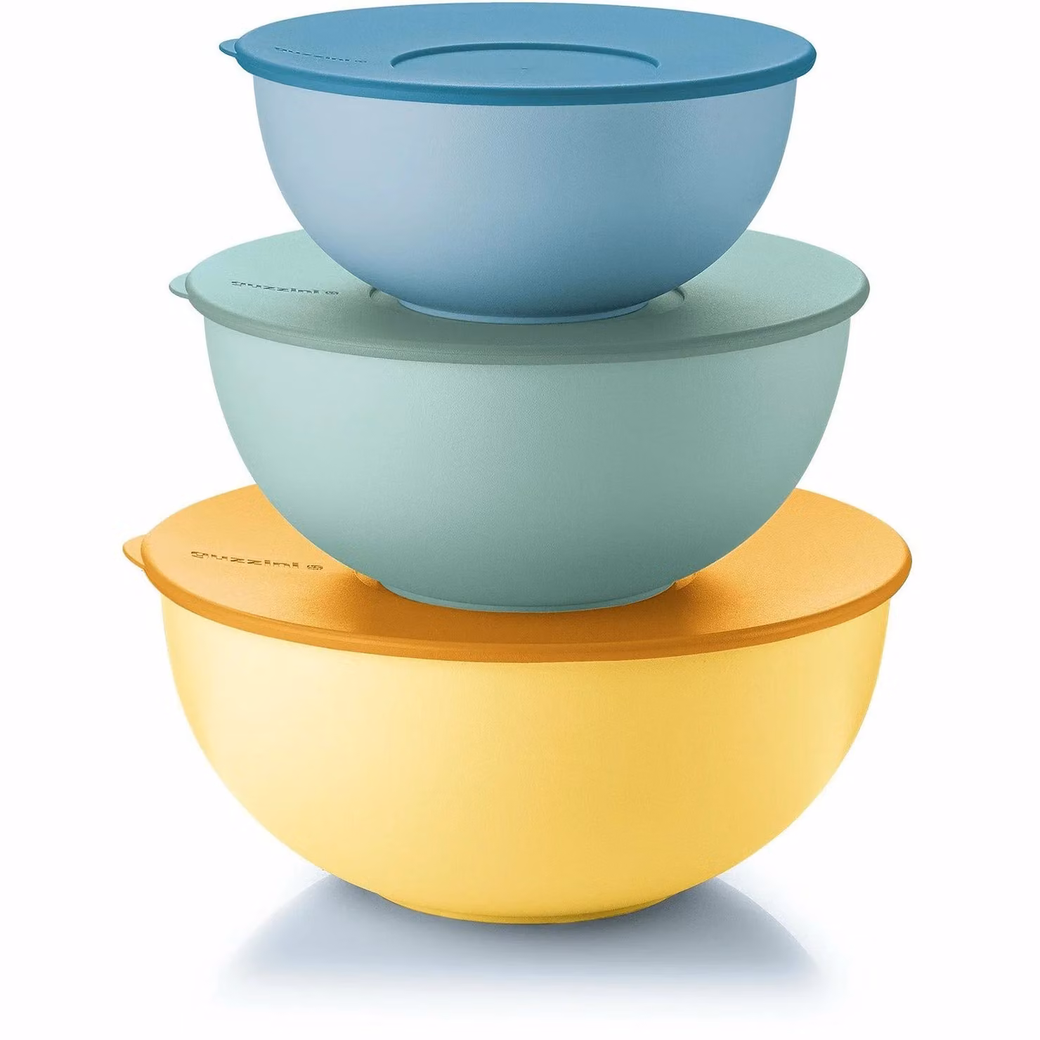 Set di 3 contenitori ermetici con coperchio multicolor Guzzini in plastica, adatti a microonde, congelatore e lavastoviglie