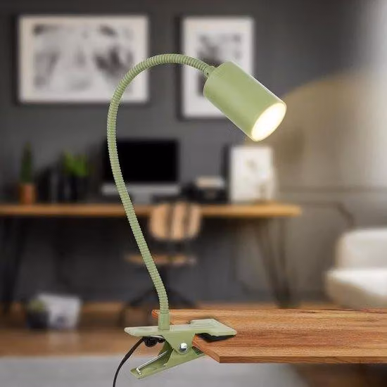 Lampada da poltrona girevole con spina, lampada da lettura per bambini, altezza 40 cm, verde